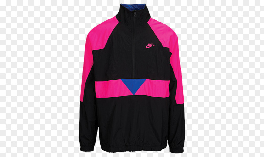 Pink Jacket Black Shirt Hoodie Mens Nike Vaporwave Half Zip Woven Zipper PNG
