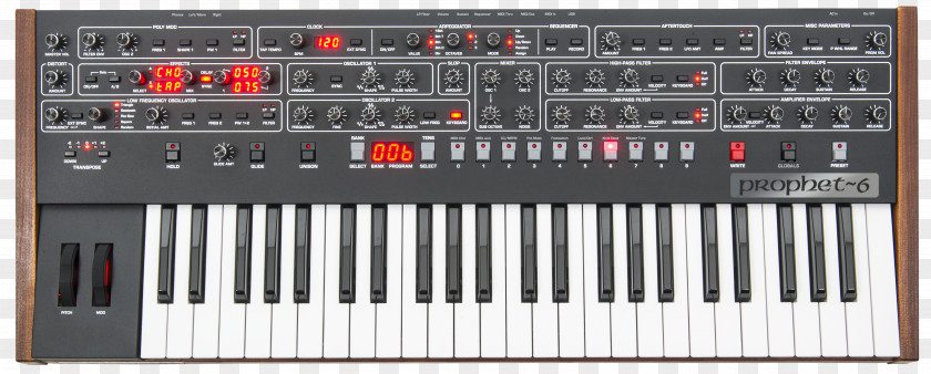 Prophet Sequential Circuits Prophet-5 '08 Dave Smith Instruments Sound Synthesizers Analog Synthesizer PNG