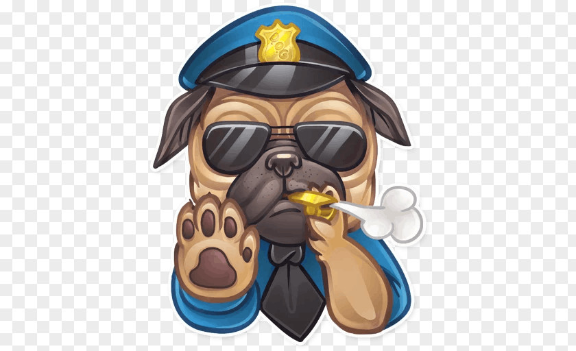 Pug Sticker Canidae Snout Telegram PNG