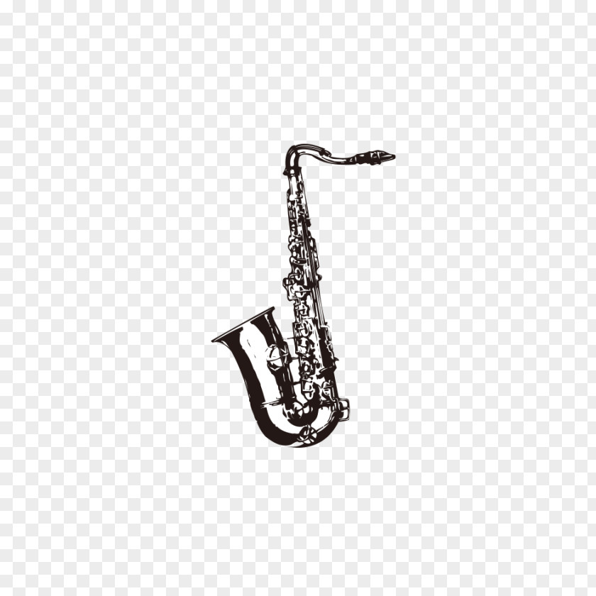 Black And White Saxophone Tuba Musical Instrument Sousaphone Clip Art PNG
