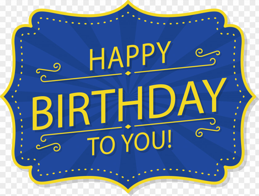 Blue Laser Effect Birthday Card PNG
