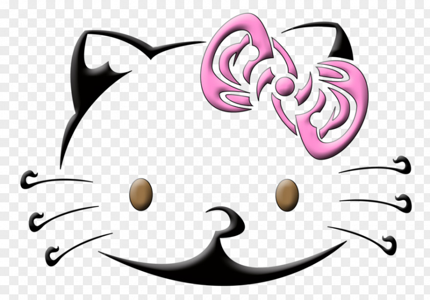 Hello Kitty Tattoo Stencil Art PNG