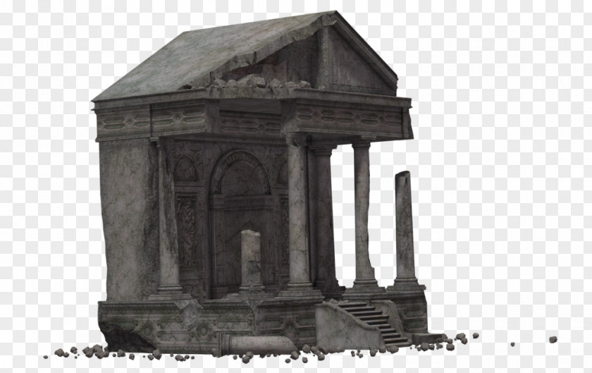 Temples Ancient Greek Temple Ruins Building Rendering PNG