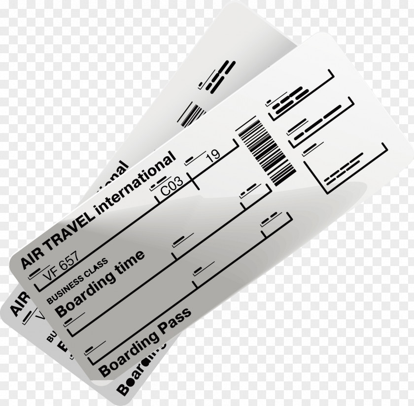 Ashy Airline Ticket Product Design Image Gratis PNG