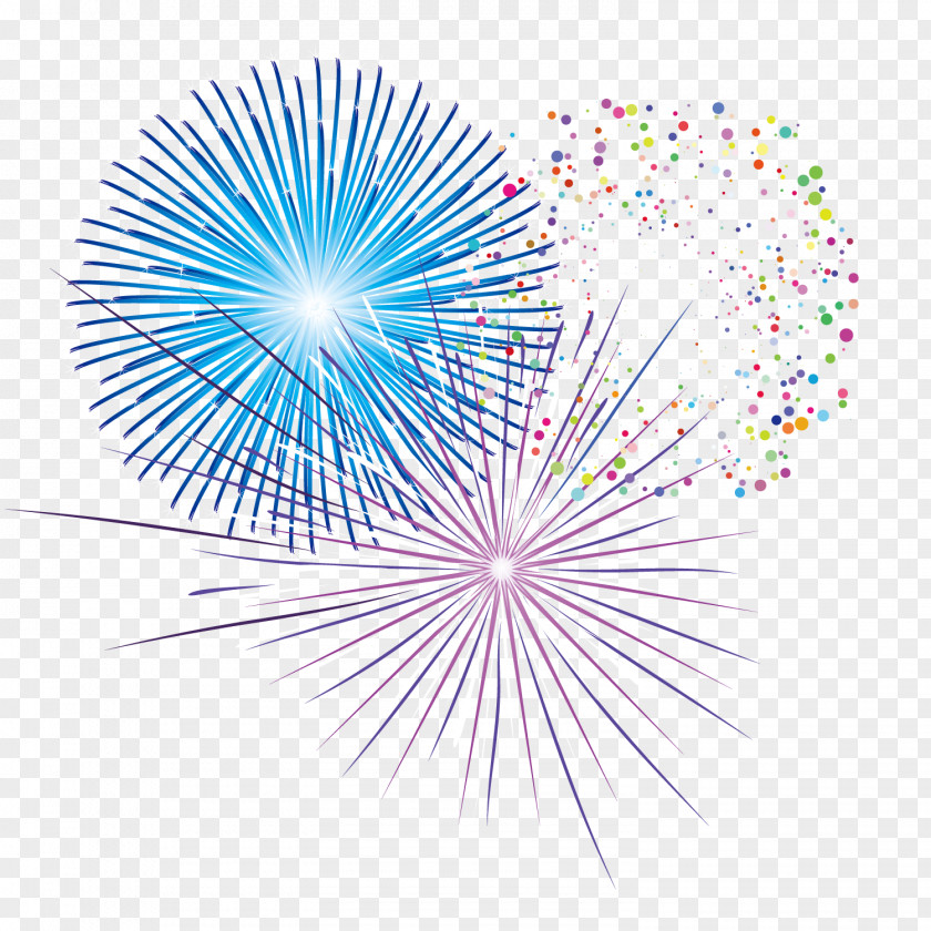 Colorful Fireworks Pyrotechnics PNG