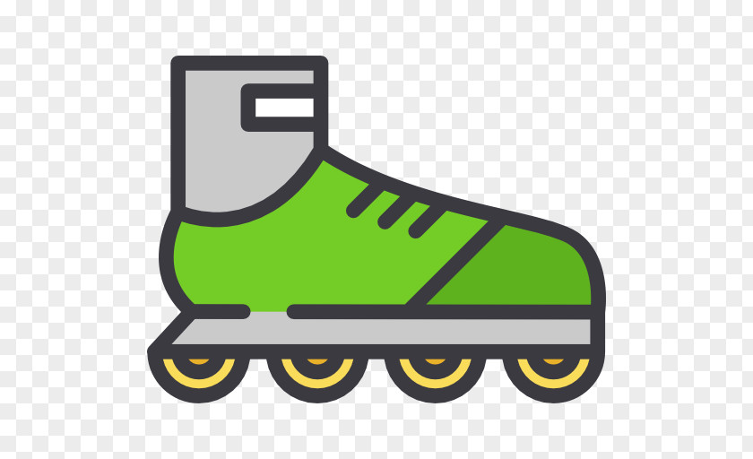 Four Roller Skates Skateboarding Skating Icon PNG