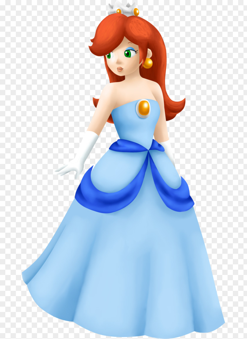 Ginger Watercolor Super Mario Bros. Princess Peach Paper PNG