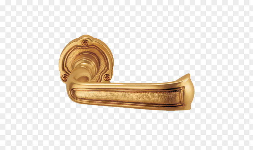 Brass Door Handle Bruges 01504 PNG