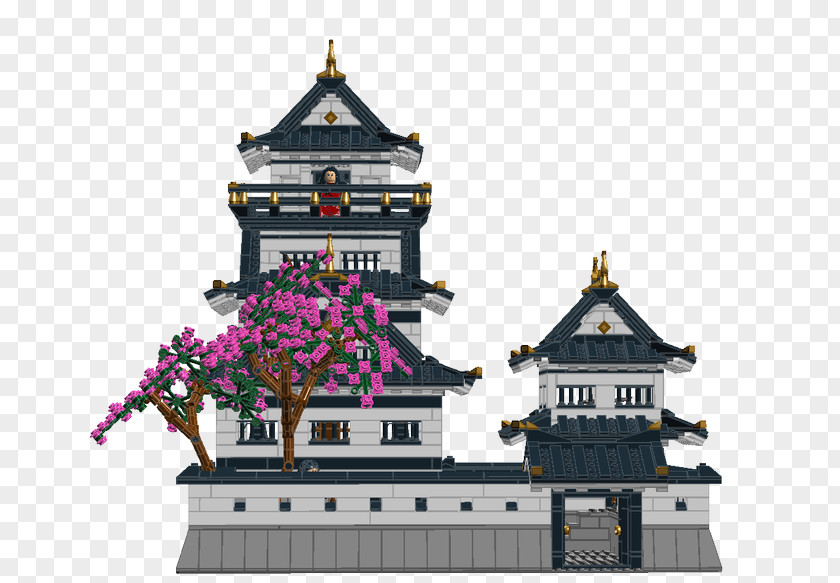 Castle Japanese Facade Building PNG