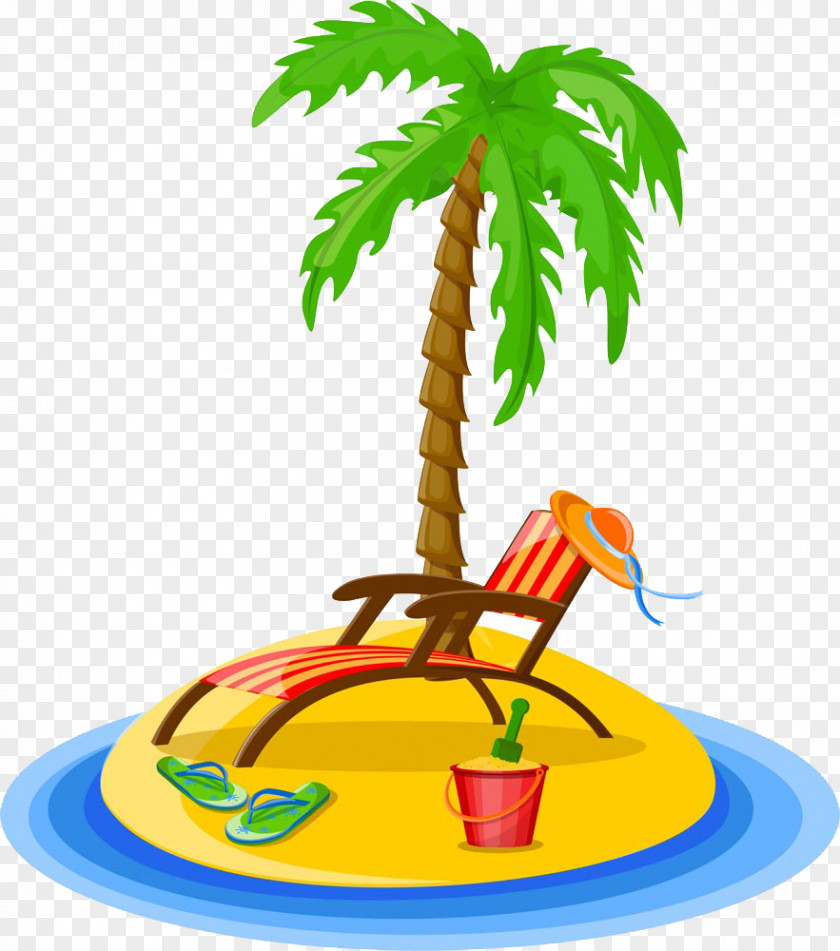Coconut Tree Painting Palm Islands Travel Arecaceae Illustration PNG