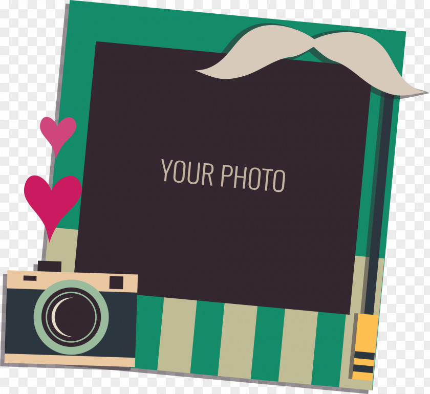 Green Camera Card Picture Frame Illustration PNG