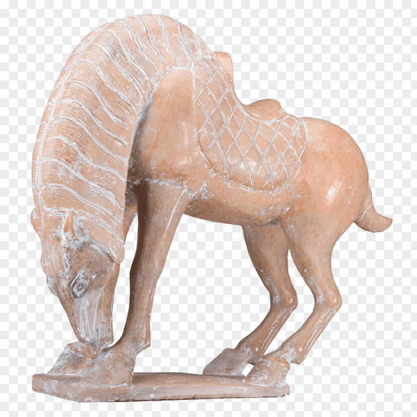 Hand Painted Horse Sculpture Figurine PNG