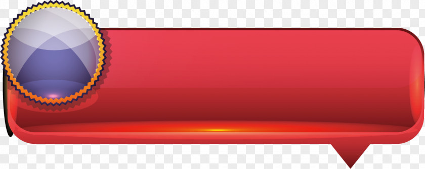 Red Crystal Button Rectangle PNG