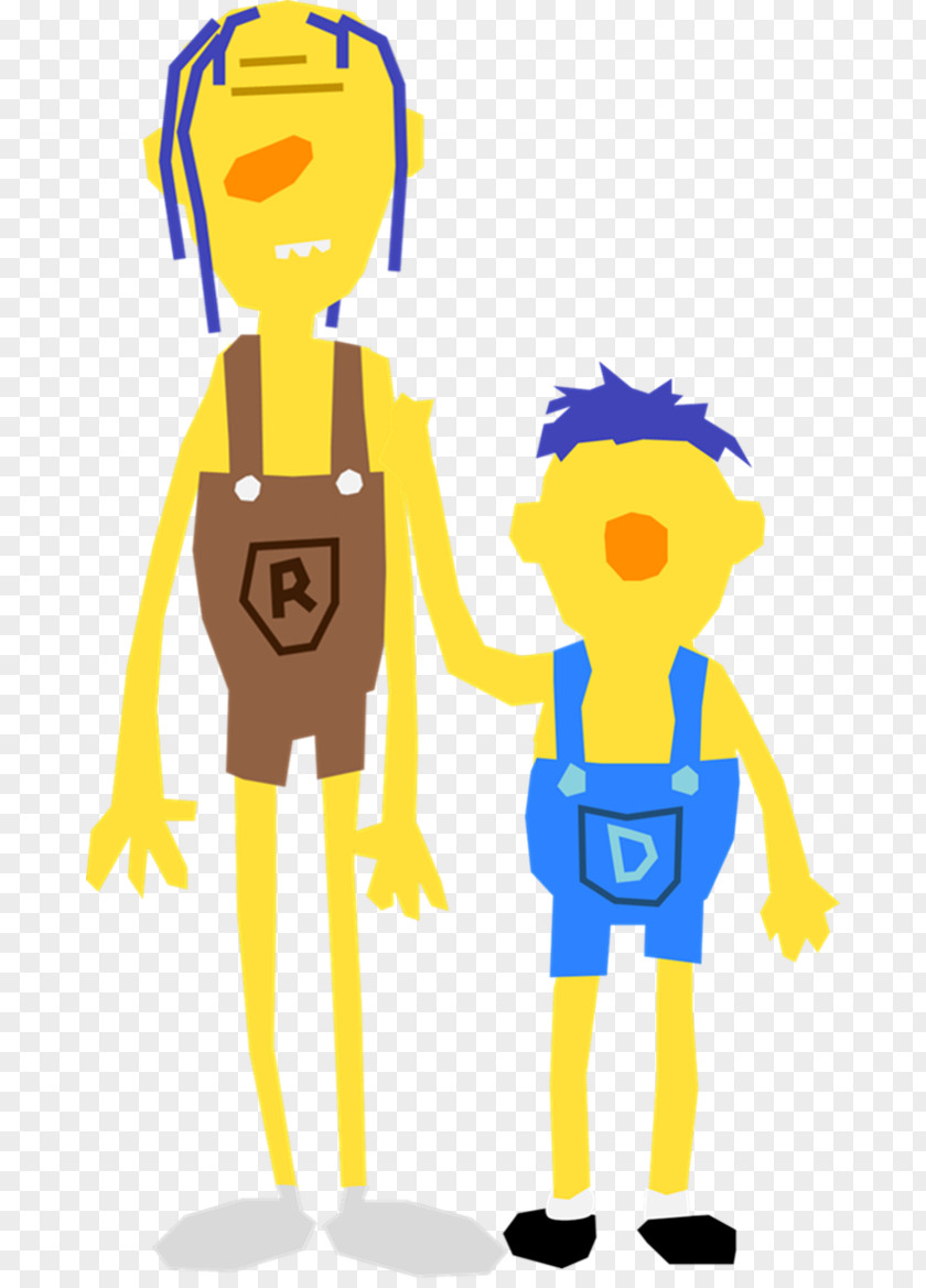 Yellow Guy Father Drawing PNG