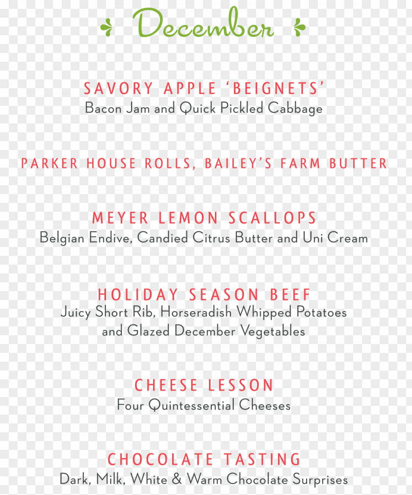 A Restaurant Menu In French Line Party Font PNG