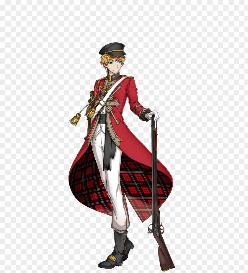 Brown Glen Plaid 千銃士 Musketeer Bess Gun PNG