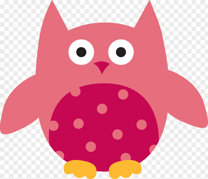 Owl Pink M Character Clip Art PNG