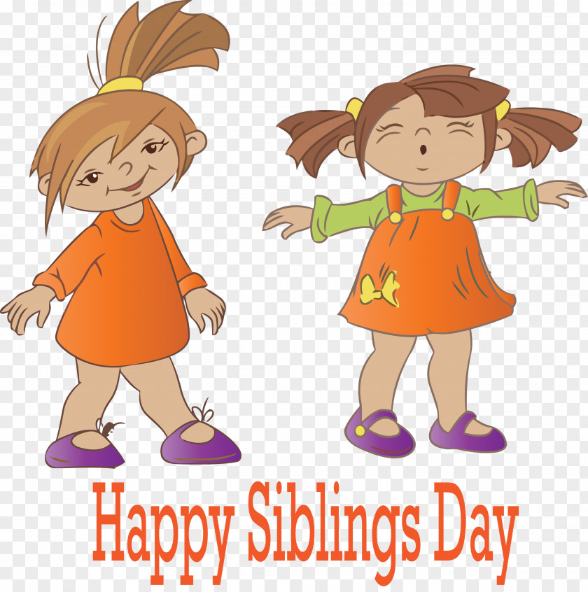 Siblings Day Happy National PNG