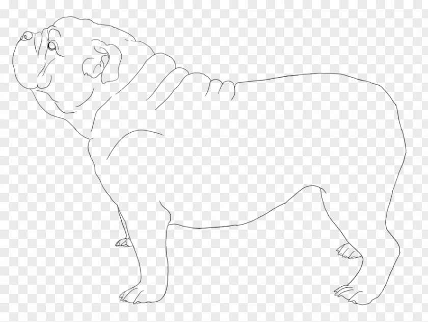 Dog Breed Non-sporting Group Line Art French Bulldog PNG