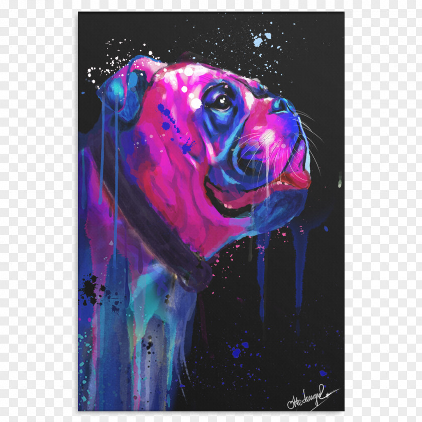 Dog Modern Art Painting Acrylic Paint PNG