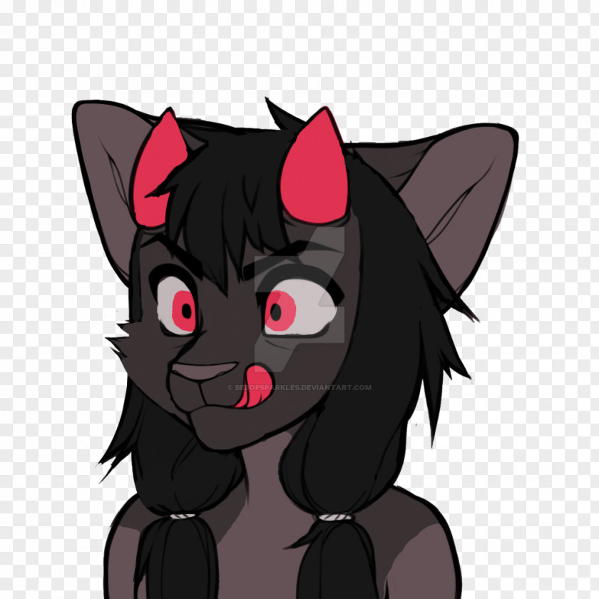 Kitten Black Cat Whiskers Horse PNG