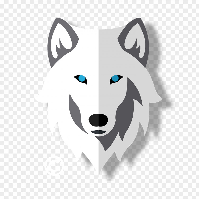 Wolf White Gray Logo Painting Snout Creations PNG