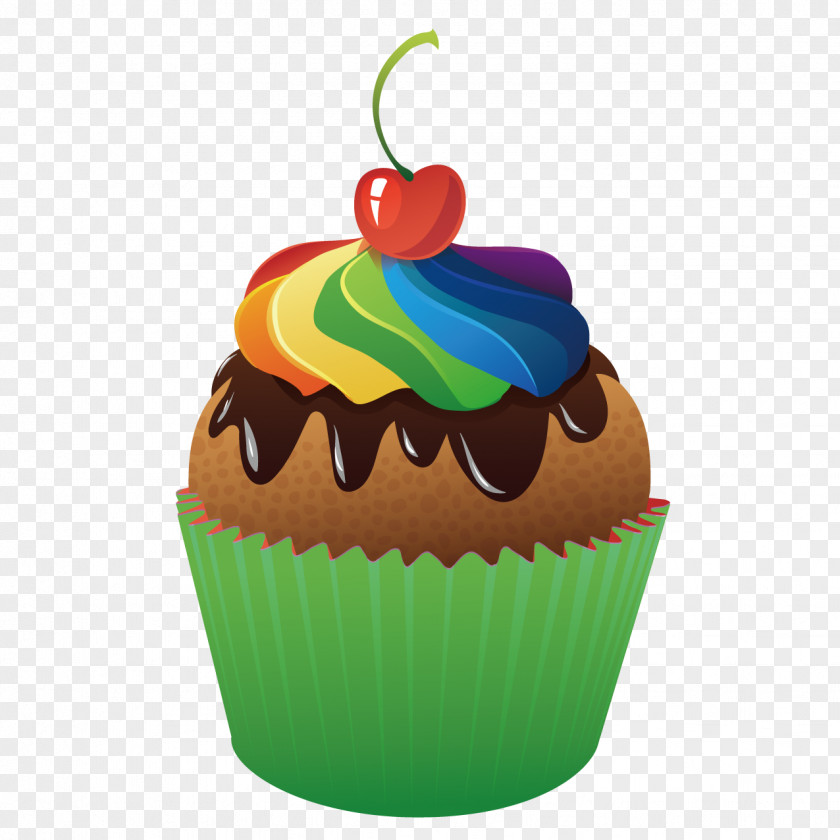 Cherry Cake Cupcake Icing Bakery Birthday PNG