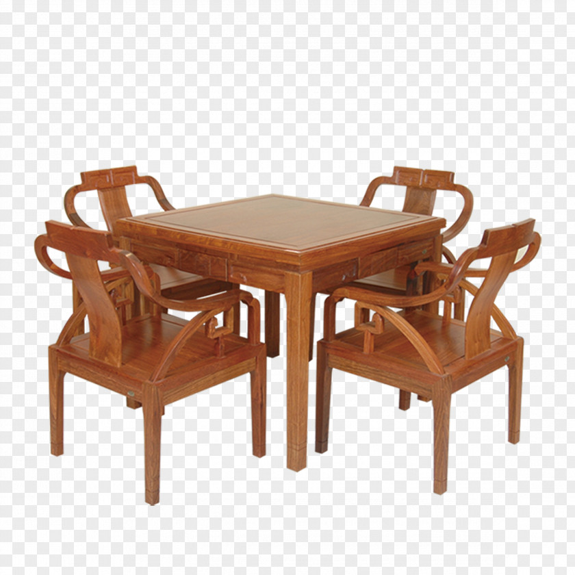 Four Ancient Chairs Table Yangxin County, Shandong Chair Furniture Wood PNG