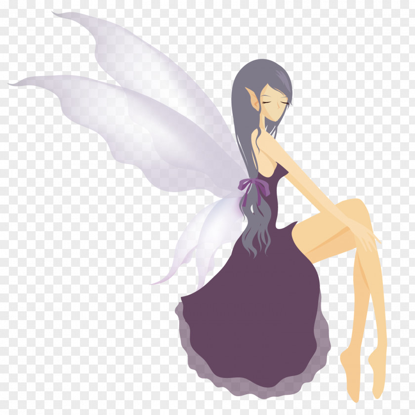Lovely Angel Fairy Drawing Illustration PNG