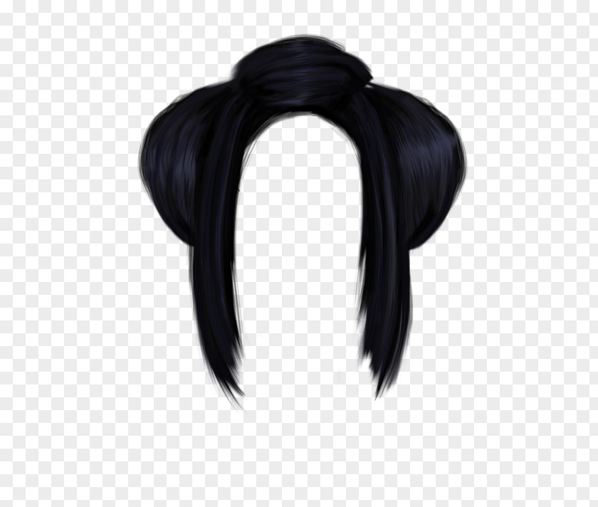 Women Hair Image Black Wig Long PNG