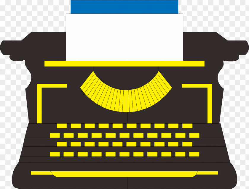 Yellow Printer Typewriter Paper Stock Photography Clip Art PNG