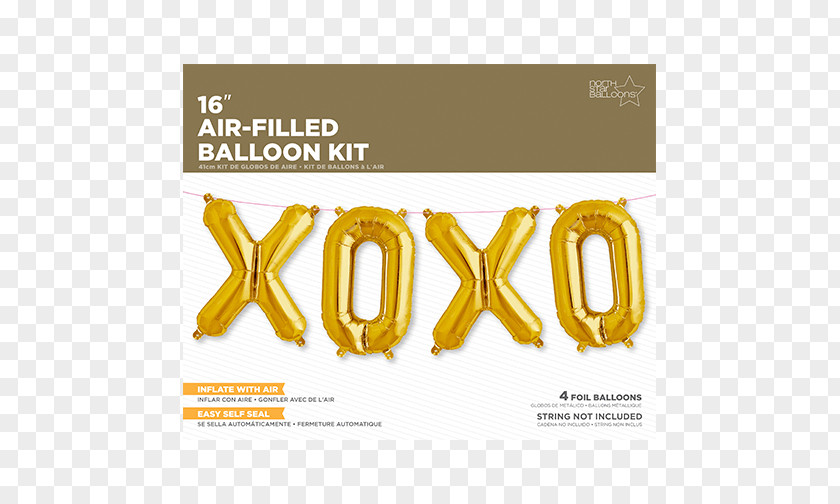 Balloon Party Gold Birthday FoilGold Number Hugs And Kisses Brand Logo Yellow PNG