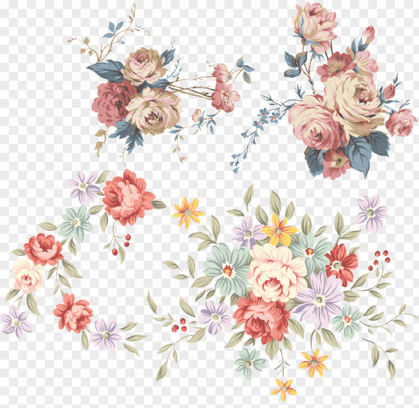 Blossom Textile Floral Design PNG
