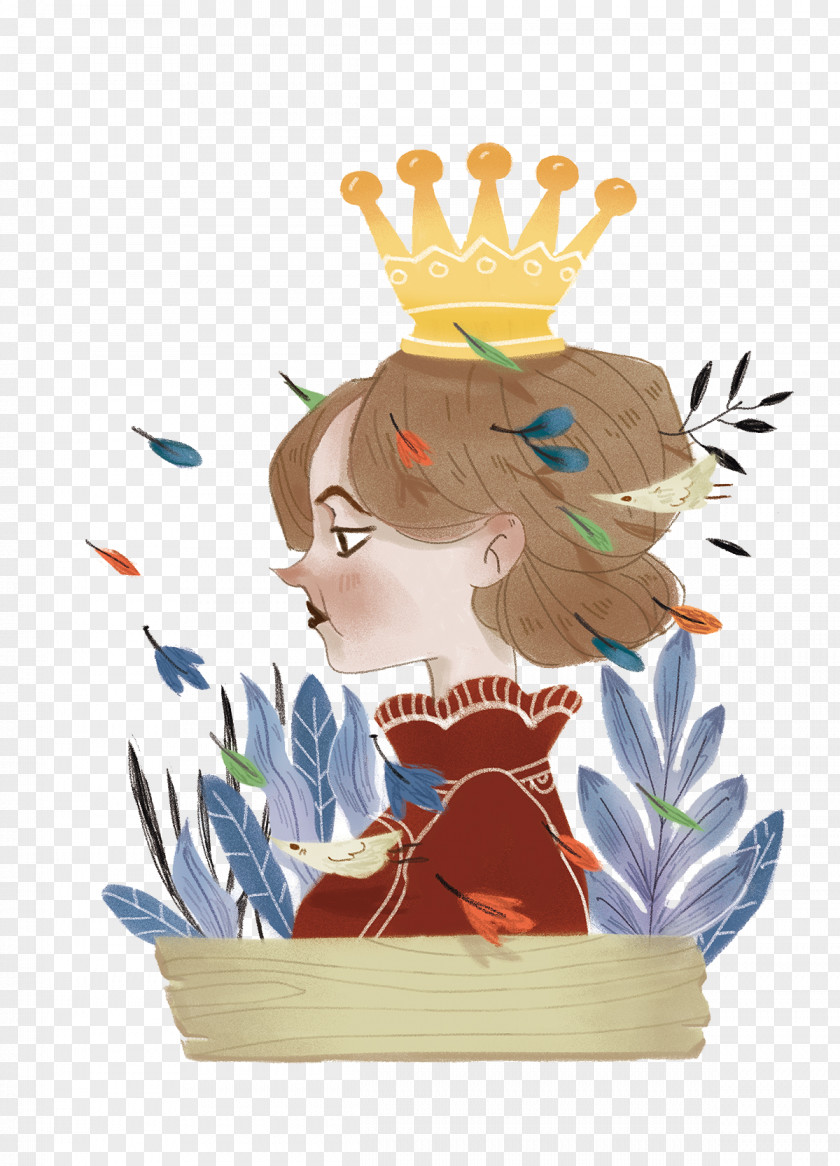 Hand-painted Pattern Queen Crown Illustration PNG