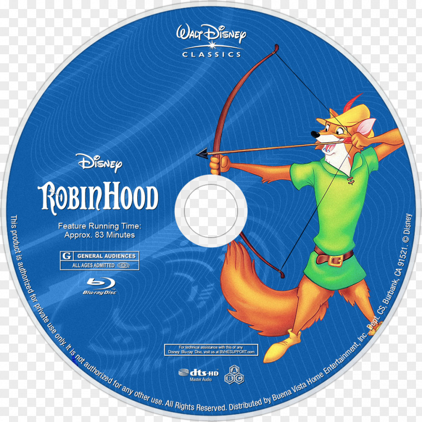 Robin Hood Nick Wilde Blu-ray Disc Compact Film PNG
