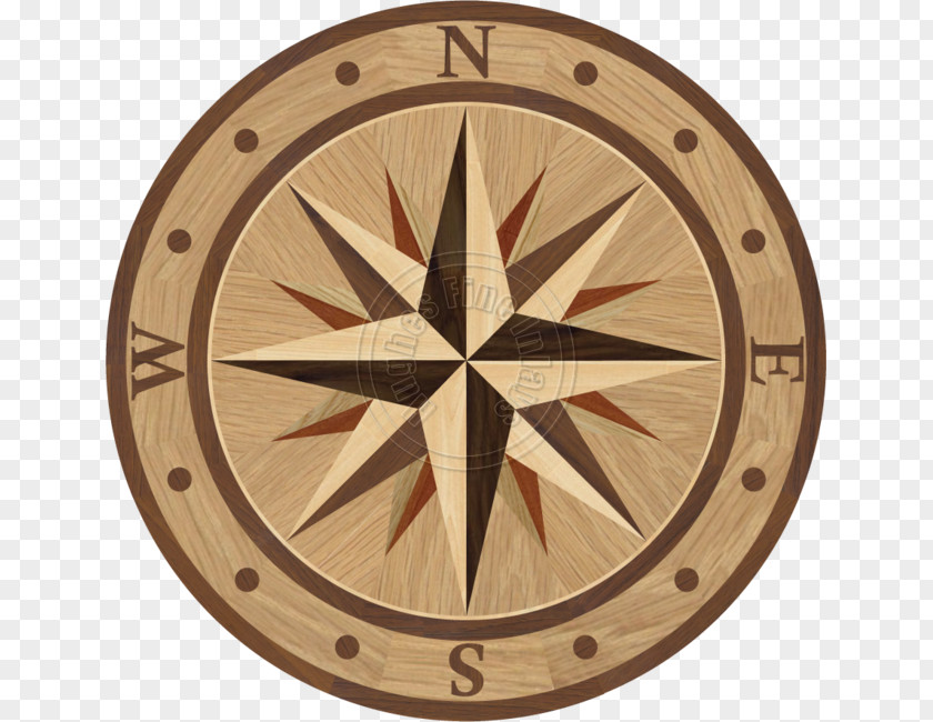 Round Compass Wood Flooring Floor Medallions Hardwood PNG