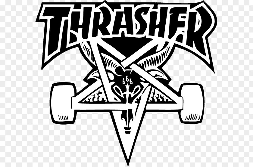 Skateboard Thrasher Presents Skate And Destroy Sticker Logo PNG