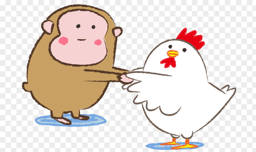 Monkey Illustration Chicken Rooster Sexagenary Cycle PNG
