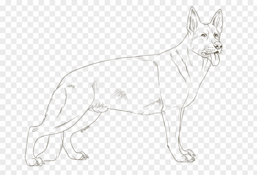 Puppy Dog Breed German Shepherd Line Art Old English Sheepdog PNG