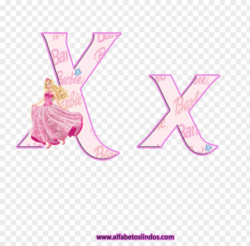 V Pay Barbie Alphabet Letter Font PNG