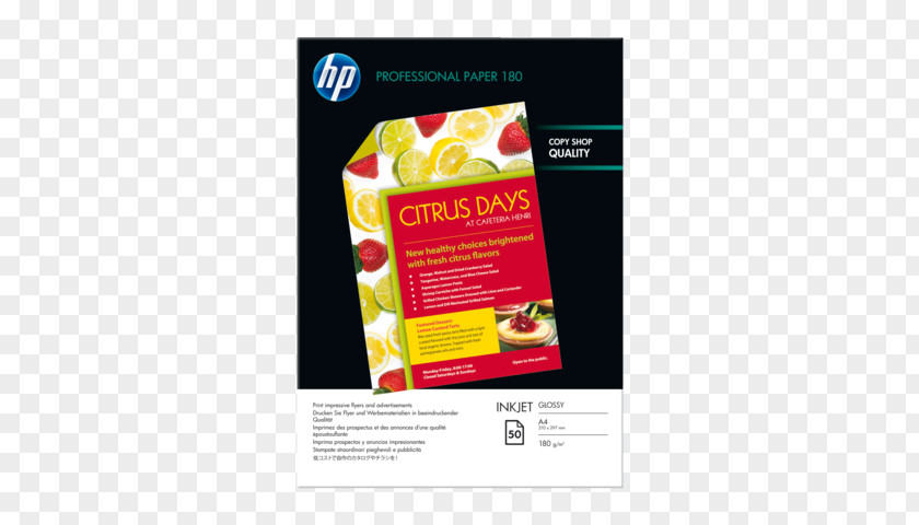 A4 Flyer Inkjet Paper Hewlett-Packard Standard Size Printing PNG