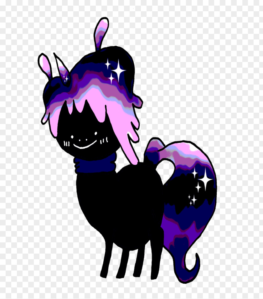 Black Unicorn Whiskers Cat Clip Art PNG