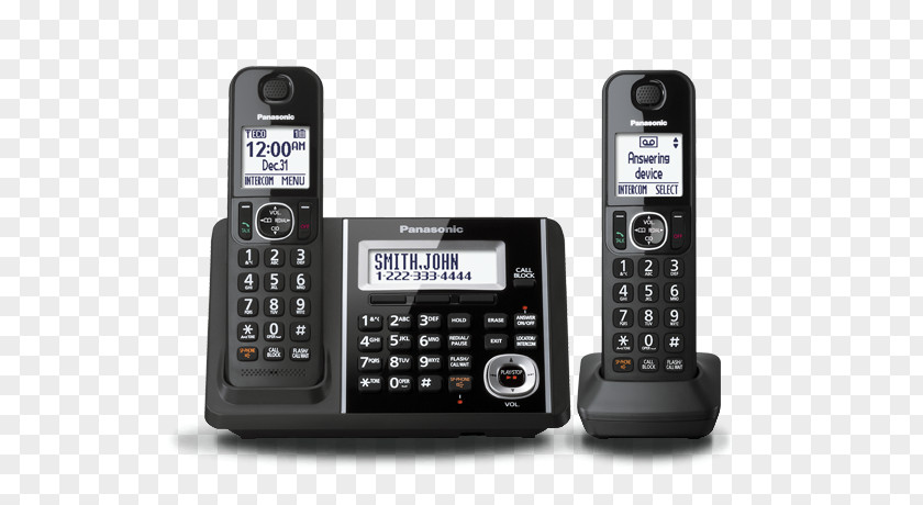 Cordless Telephone Digital Enhanced Telecommunications Panasonic KX-TGF34 Home & Business Phones PNG