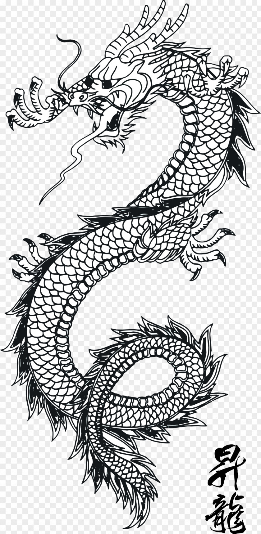 Dragon Tattoos Clipart Chinese Clip Art PNG