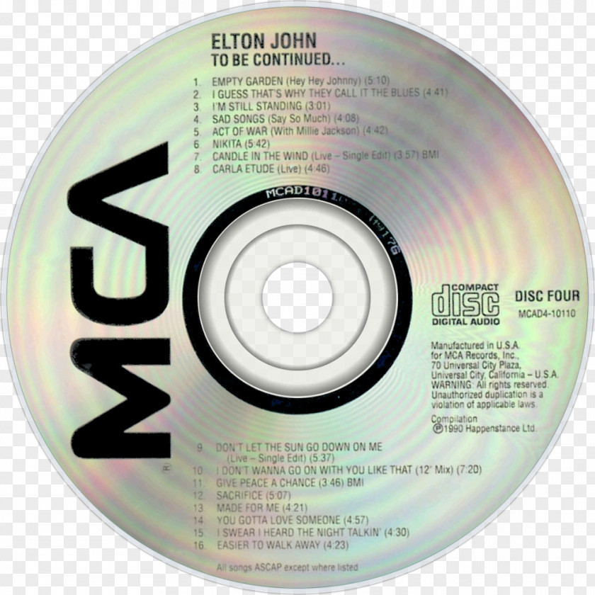 Elton John Compact Disc Katy Lied Countdown To Ecstasy Steely Dan Composer PNG
