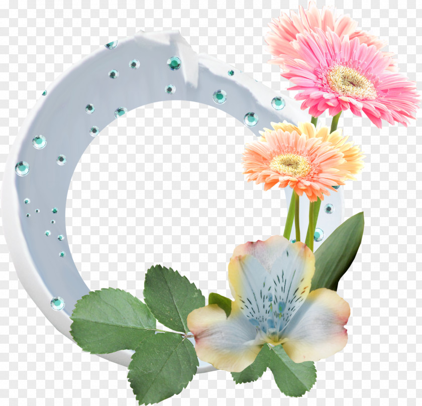 Floral Frame Easter Egg Clip Art PNG