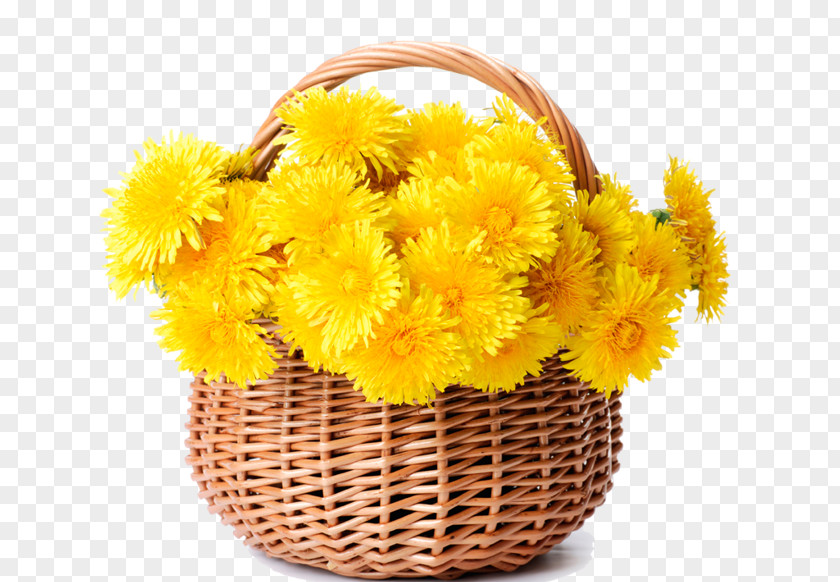 Flower Basket Yellow Stock Photography Wicker PNG