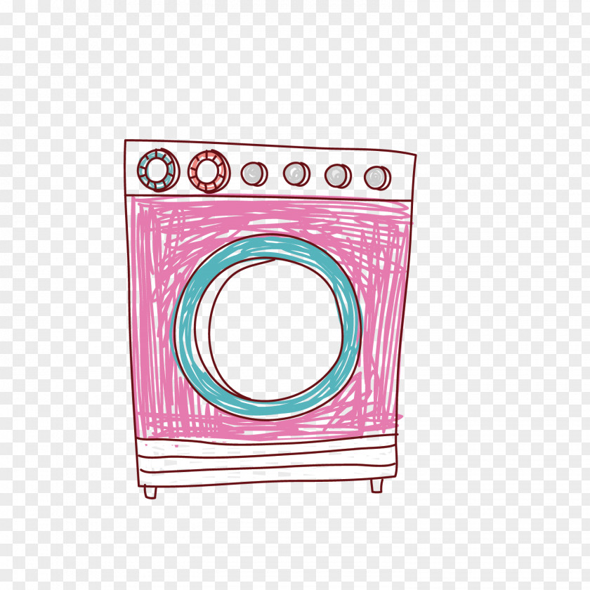 Vector Red Washing Machine Illustration Clothes Dryer PNG