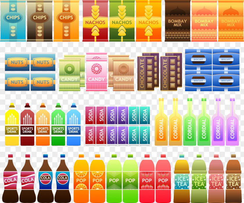 Vector Sprite Supermarket Shelf Grocery Store Clip Art PNG