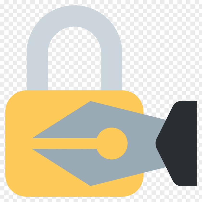 Database Padlock Emoji Key Fountain Pen PNG